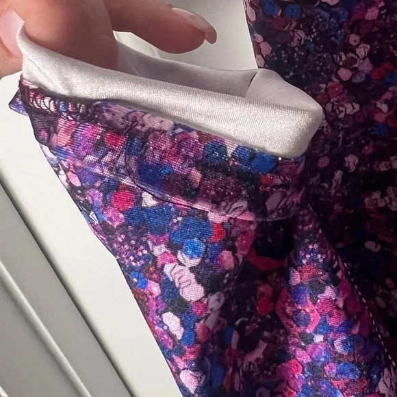 Peloton Cycle x Terez Active Leggings Logo Purple Speckles Womens Size M - Picture 8 of 14